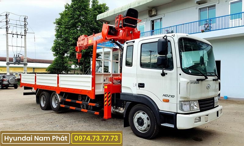Xe Tải Hyundai HD210 3 Chân Gắn Cẩu Kanglim 5 Tấn KS1056